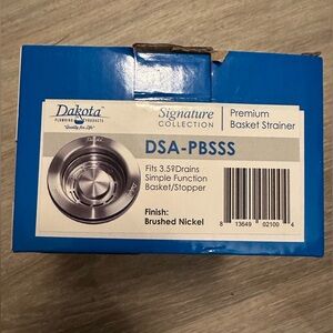 Dakota Premium Basket Sink Strainer/Stopper - Brushed Nickel